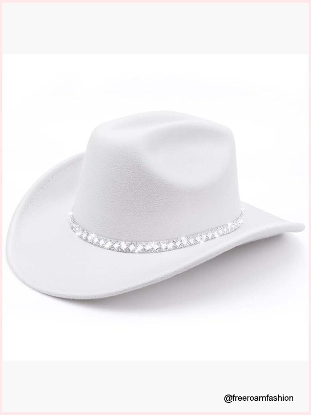 Classic Felt Wide Brim Cowboy Hat with Belt Buckle